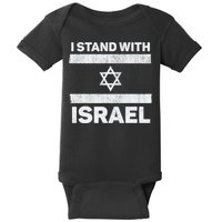 I Stand With Israel My Support Israel Flag Pride Baby Bodysuit