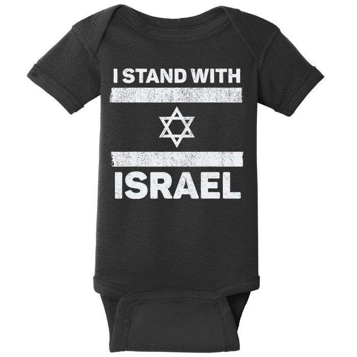 I Stand With Israel My Support Israel Flag Pride Baby Bodysuit