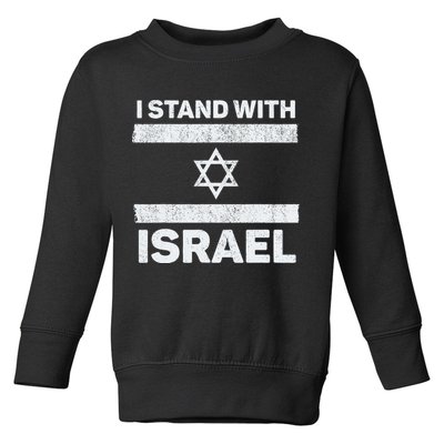 I Stand With Israel My Support Israel Flag Pride Toddler Sweatshirt