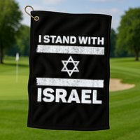 I Stand With Israel My Support Israel Flag Pride Golf Towel