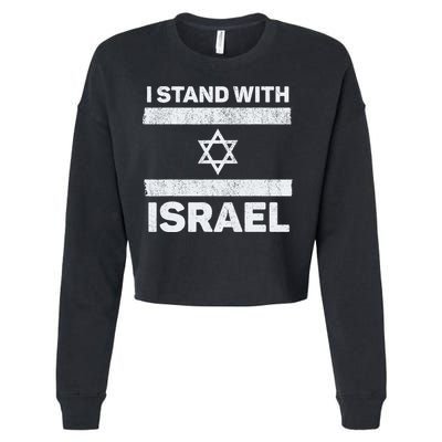 I Stand With Israel My Support Israel Flag Pride Cropped Pullover Crew