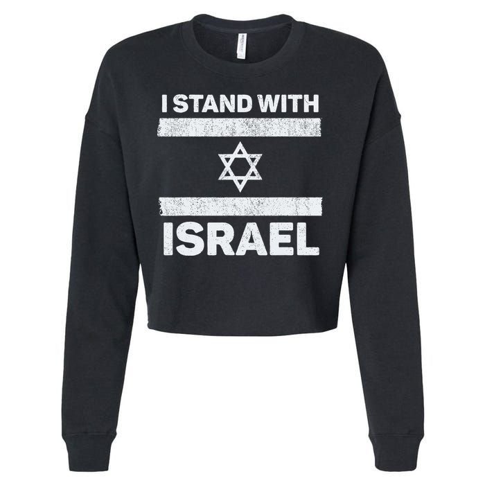 I Stand With Israel My Support Israel Flag Pride Cropped Pullover Crew
