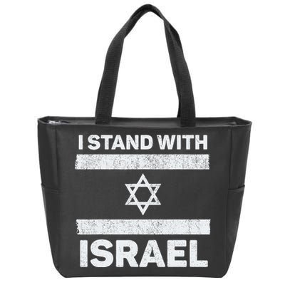 I Stand With Israel My Support Israel Flag Pride Zip Tote Bag