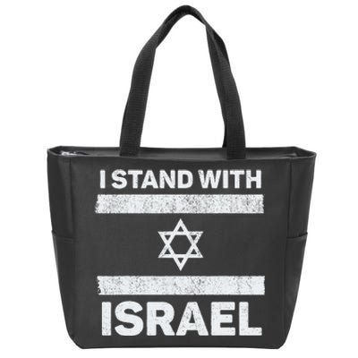 I Stand With Israel My Support Israel Flag Pride Zip Tote Bag