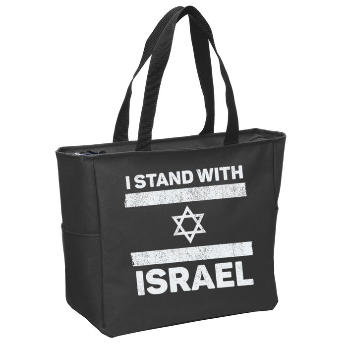I Stand With Israel My Support Israel Flag Pride Zip Tote Bag