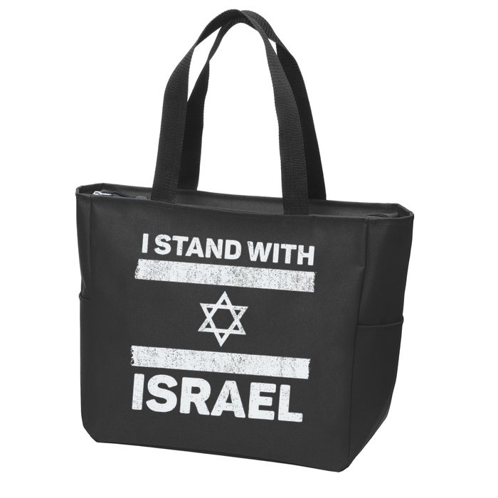 I Stand With Israel My Support Israel Flag Pride Zip Tote Bag