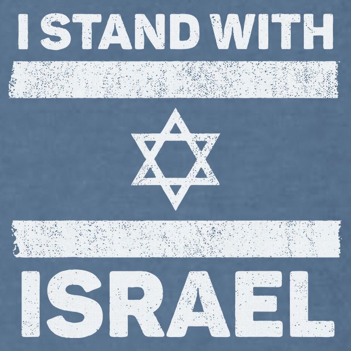 I Stand With Israel My Support Israel Flag Pride Garment-Dyed Sweatshirt