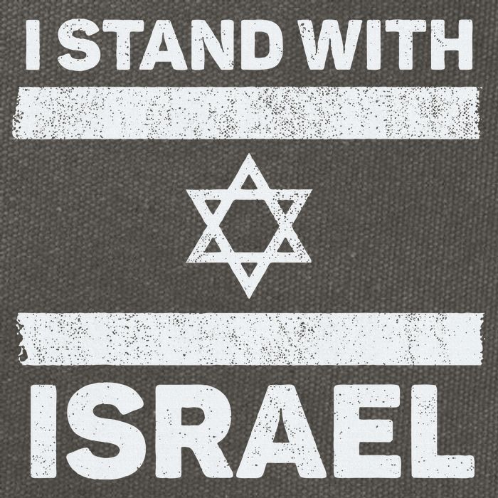 I Stand With Israel My Support Israel Flag Pride Cotton Canvas Backpack