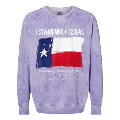 I Stand With Texas Come And Take It Colorblast Crewneck Sweatshirt