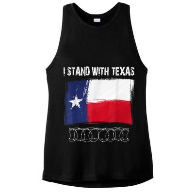 I Stand With Texas Come And Take It Ladies PosiCharge Tri-Blend Wicking Tank