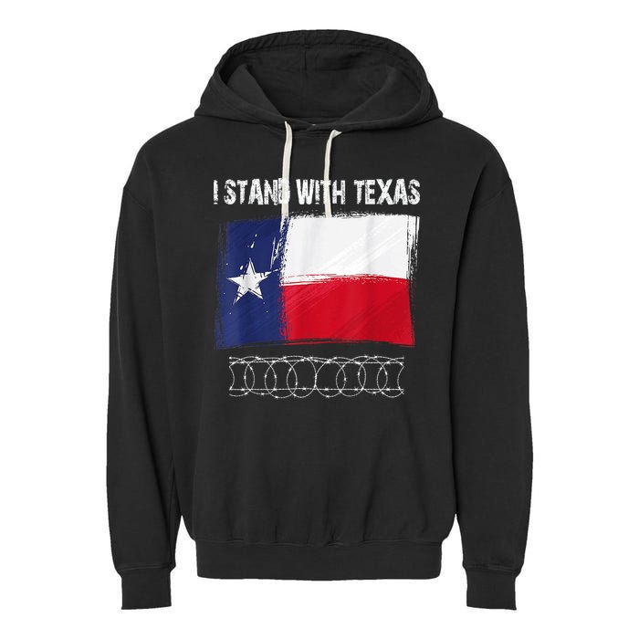 I Stand With Texas Come And Take It Garment-Dyed Fleece Hoodie