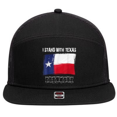 I Stand With Texas Come And Take It 7 Panel Mesh Trucker Snapback Hat