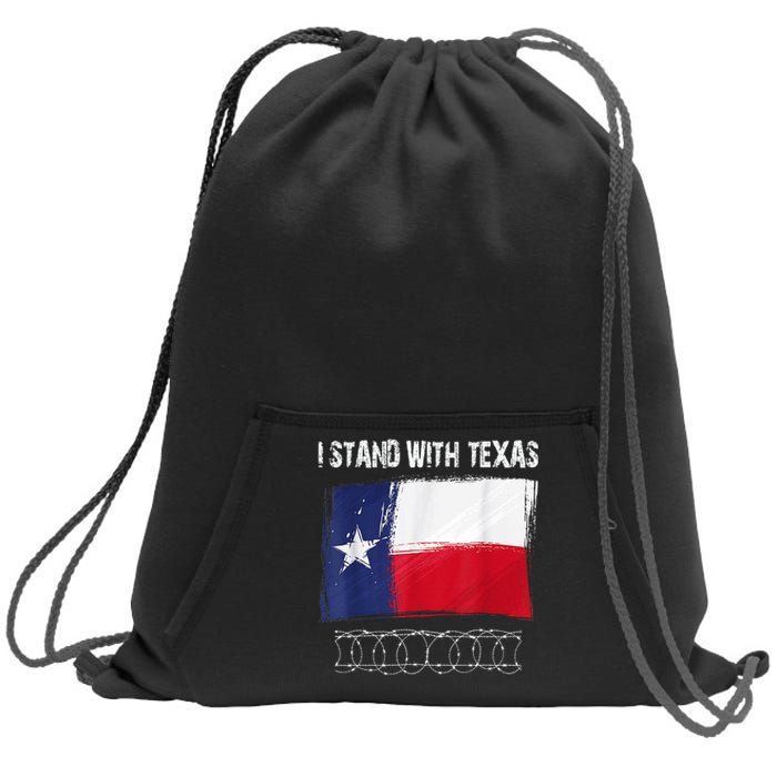 I Stand With Texas Come And Take It Sweatshirt Cinch Pack Bag