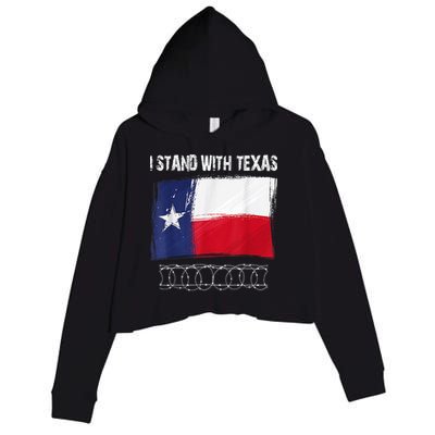 I Stand With Texas Come And Take It Crop Fleece Hoodie