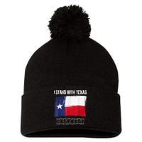 I Stand With Texas Come And Take It Pom Pom 12in Knit Beanie