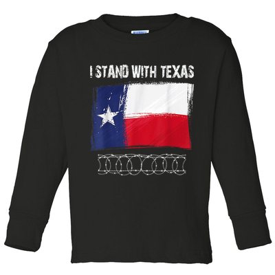 I Stand With Texas Come And Take It Toddler Long Sleeve Shirt