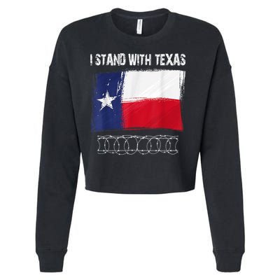 I Stand With Texas Come And Take It Cropped Pullover Crew