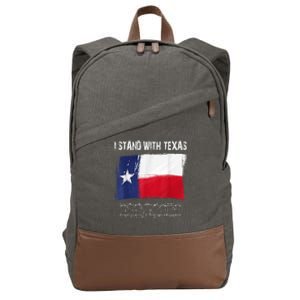 I Stand With Texas Come And Take It Cotton Canvas Backpack