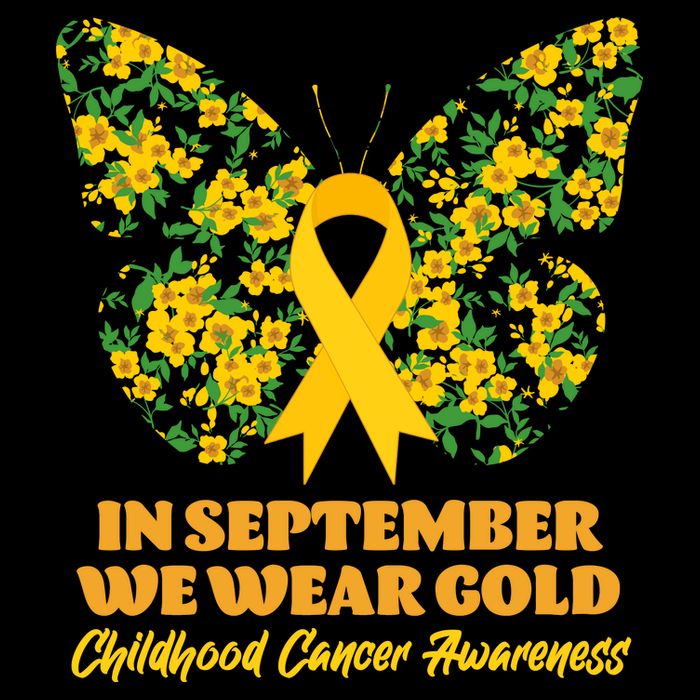 In September We Wear Gold Childhood Cancer Awareness Flower Butterfly Impact Tech Backpack