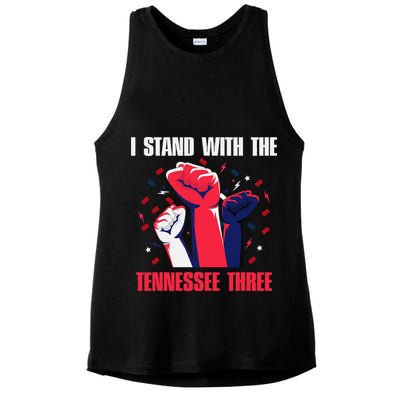 I Stand With the Tennessee Three Tennessee Home State Fan Ladies PosiCharge Tri-Blend Wicking Tank