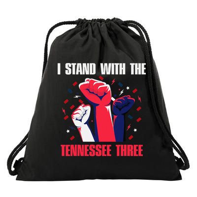 I Stand With the Tennessee Three Tennessee Home State Fan Drawstring Bag