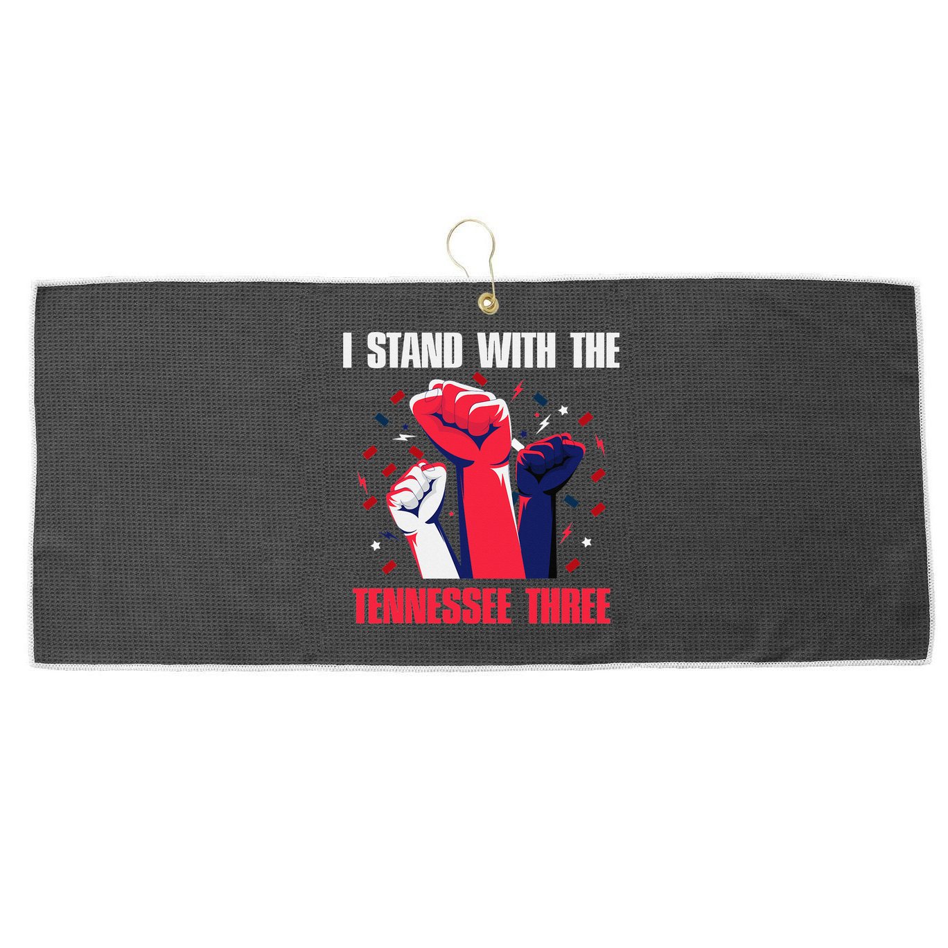 I Stand With the Tennessee Three Tennessee Home State Fan Large Microfiber Waffle Golf Towel