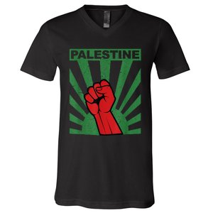 I Stand With Palestine For Their Freedom Free Palestine V-Neck T-Shirt