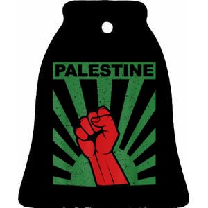 I Stand With Palestine For Their Freedom Free Palestine Ceramic Bell Ornament