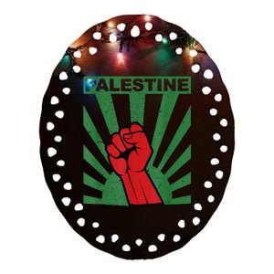 I Stand With Palestine For Their Freedom Free Palestine Ceramic Oval Ornament