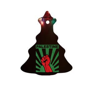 I Stand With Palestine For Their Freedom Free Palestine Ceramic Tree Ornament