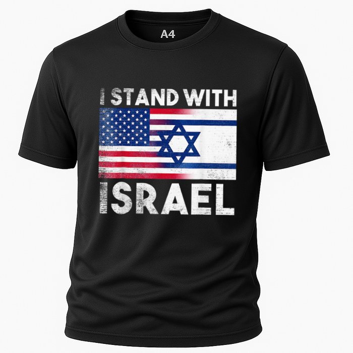 I Stand With Israel Pray For Israel US and Israel Flag Cooling Performance Crew T-Shirt