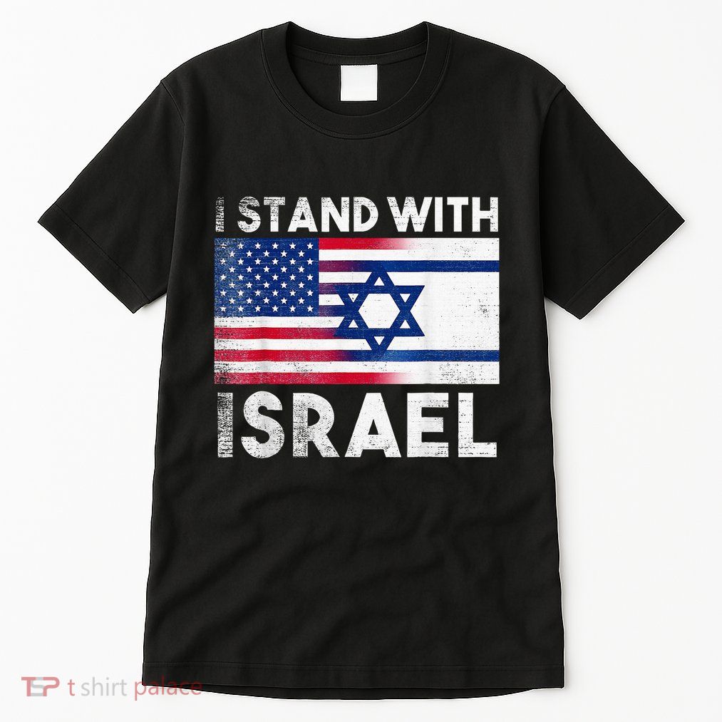 I Stand With Israel Pray For Israel US and Israel Flag Tall T-Shirt