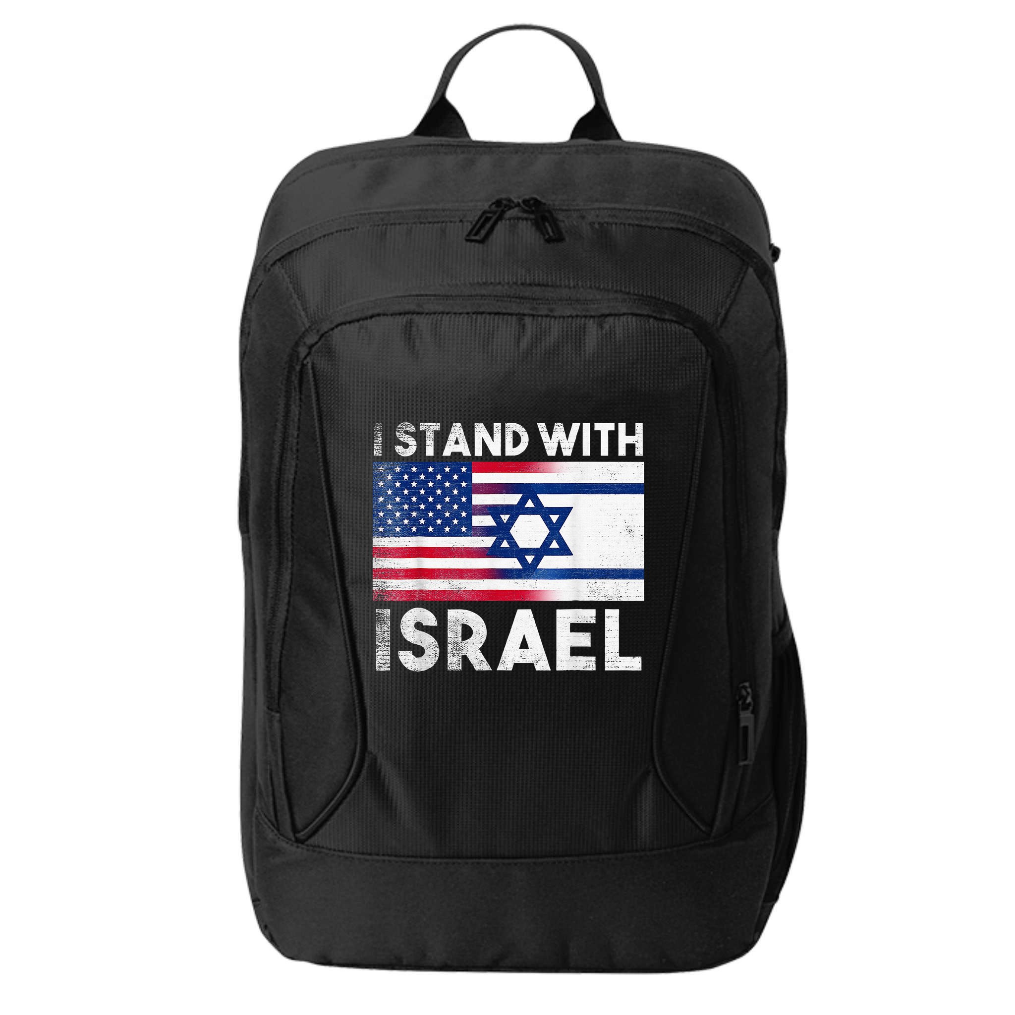 I Stand With Israel Pray For Israel US and Israel Flag City Backpack