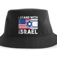 I Stand With Israel Pray For Israel US and Israel Flag Sustainable Bucket Hat