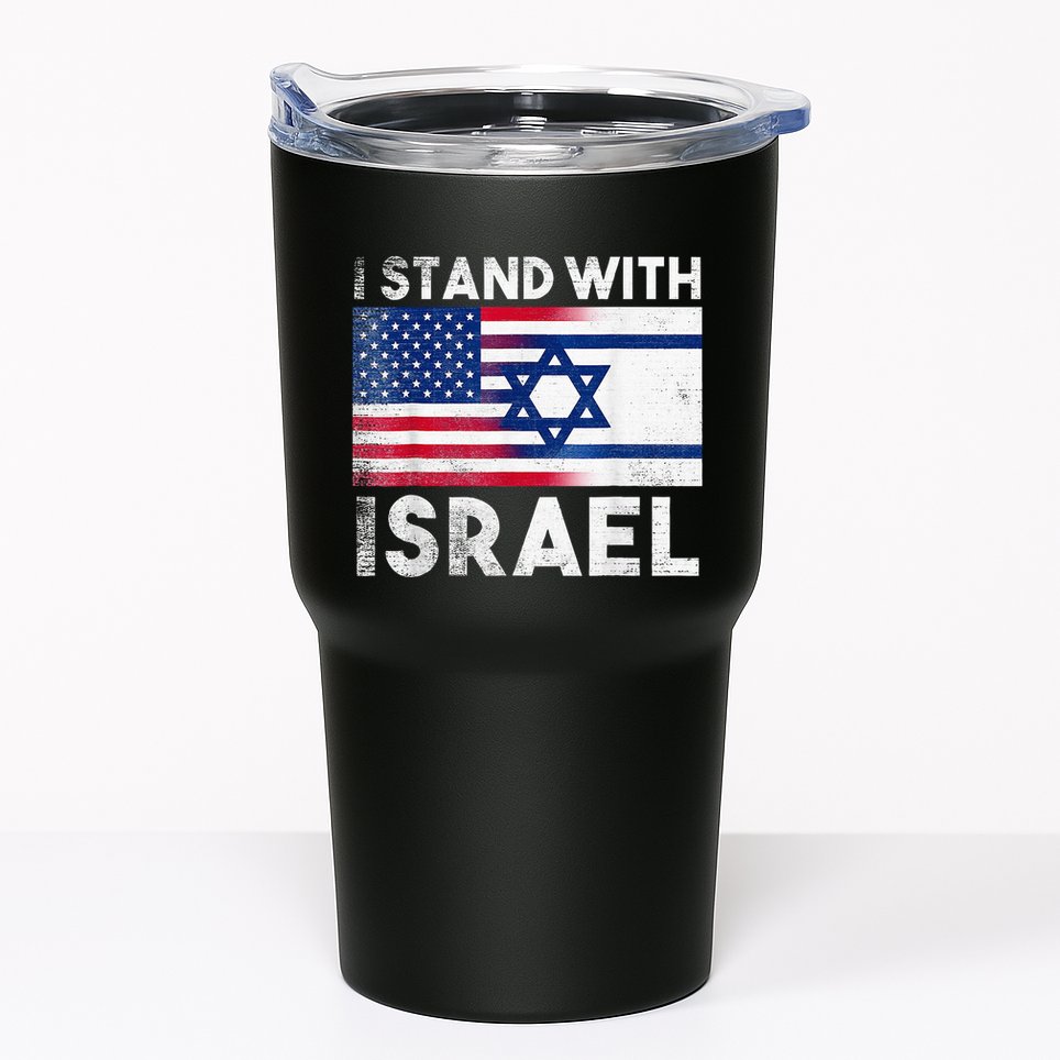 I Stand With Israel Pray For Israel US and Israel Flag Tumbler