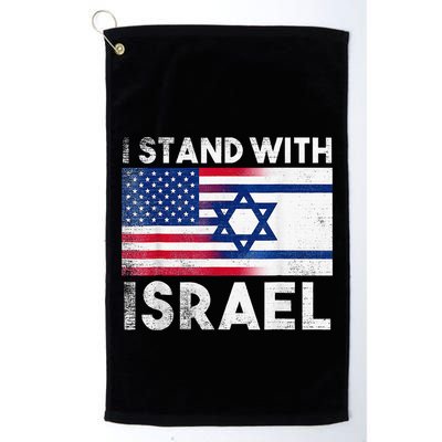 I Stand With Israel Pray For Israel US and Israel Flag Golf Towel