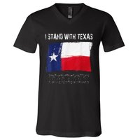 I Stand With Texas Flag Usa State Of Texas V-Neck T-Shirt