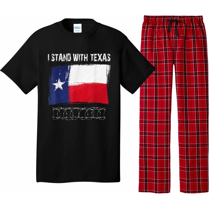 I Stand With Texas Flag Usa State Of Texas Pajama Set