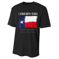 I Stand With Texas Flag Usa State Of Texas Performance Sprint T-Shirt