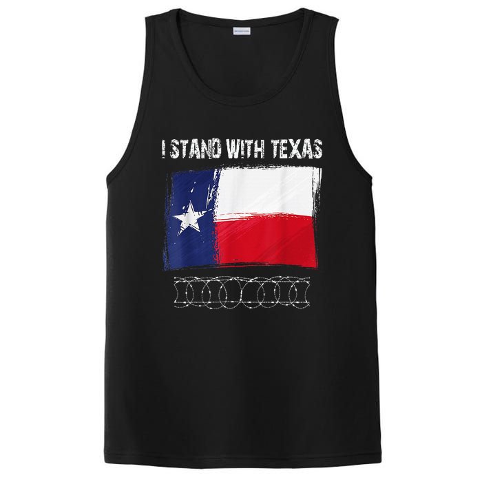 I Stand With Texas Flag Usa State Of Texas PosiCharge Competitor Tank