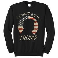 I Stand With Trump Pro Republican American Flag Vintage Sweatshirt