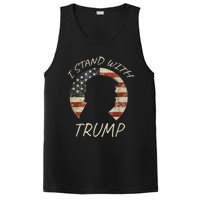 I Stand With Trump Pro Republican American Flag Vintage PosiCharge Competitor Tank