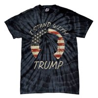 I Stand With Trump Pro Republican American Flag Vintage Tie-Dye T-Shirt