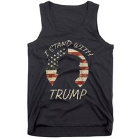 I Stand With Trump Pro Republican American Flag Vintage Tank Top