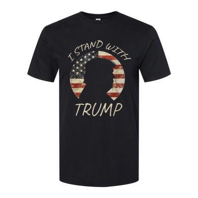 I Stand With Trump Pro Republican American Flag Vintage Softstyle CVC T-Shirt