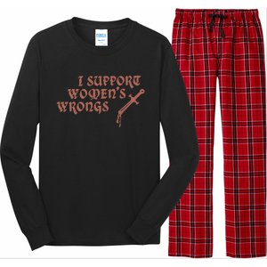 I Support Women Wrongs Women Rights Feminism Long Sleeve Pajama Set