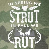 In Spring We Strut In Fall We Rut Turkey & Deer Hunters Legacy Tie Dye Trucker Hat