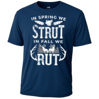 In Spring We Strut In Fall We Rut Turkey & Deer Hunters Performance Shirt