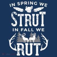 In Spring We Strut In Fall We Rut Turkey & Deer Hunters Mesh Reversible Basketball Jersey Tank