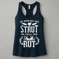In Spring We Strut In Fall We Rut Turkey & Deer Hunters Womens Tank Top